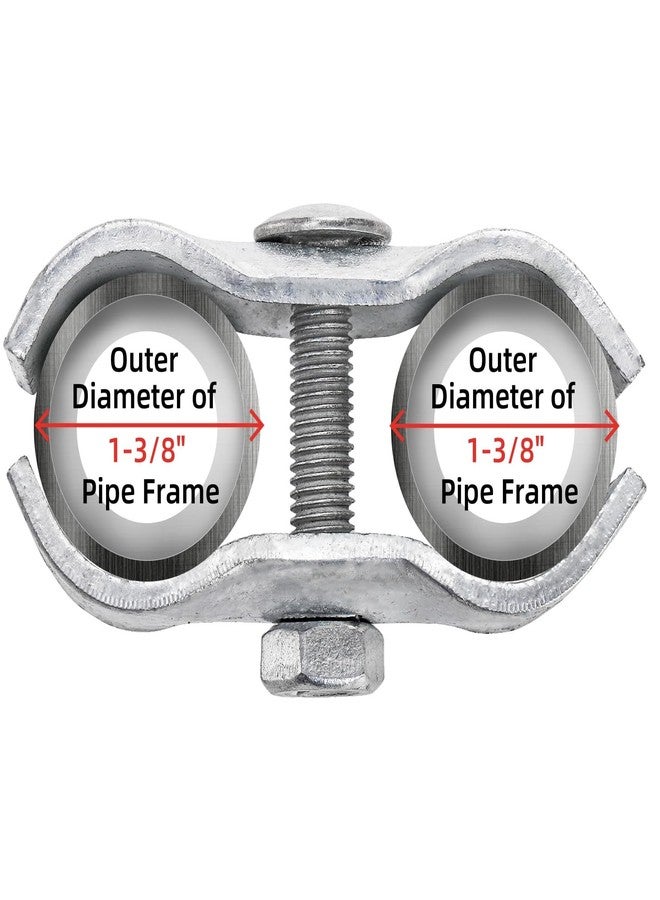 WRINGKIT 10 Pack Dog Kennel Clamps, 1-3/8" Chain Link Fence Panel Clamps, Galvanized Pipe Panel Frames, Chain Link Fence Hardware for Temporary Dog Kennels, Chicken Coops, Metal Cage - Image 4